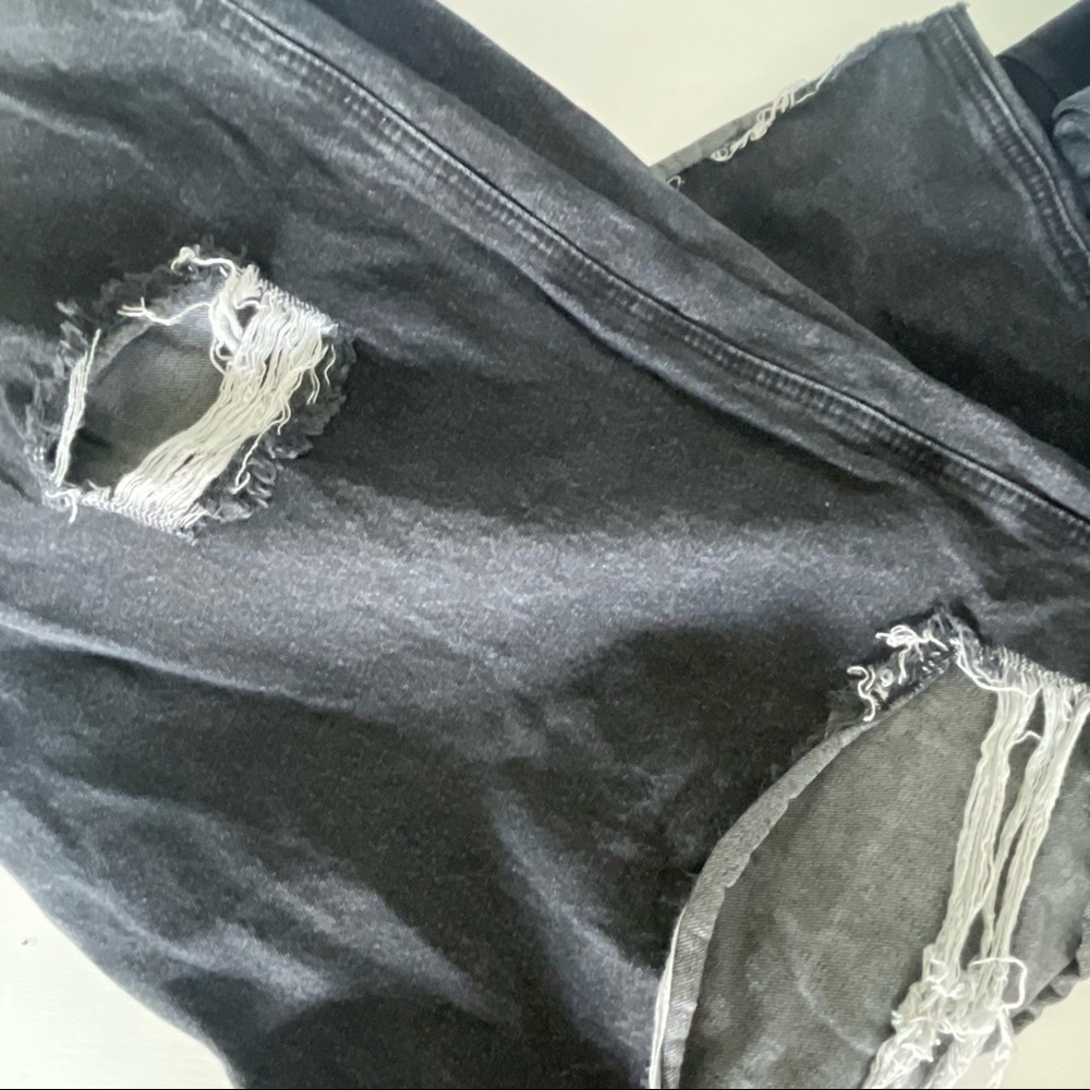 Missguided Distressed Ripped Denim Jeans Size 12